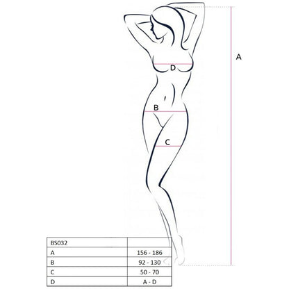 Comprar PASSION Bodystocking BS032 Negro – Diseño Sexy Con Abertura Y Bordados Sensuales-Noxtic