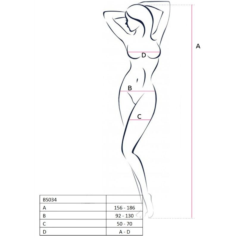 PASSION Woman BS034 Bodystocking Nero Taglia Unica – Design Elegante che Mette in Evidenza la Sensualità Femminile