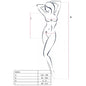 Comprar PASSION Woman BS035 Bodystocking Blanco – Diseño Sexy Con Abertura Para Una Comodidad Elegante-Noxtic