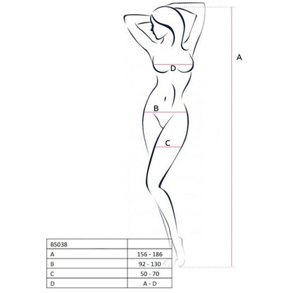 Comprar PASSION Bodystocking Negro Talla Única – Diseño Sexy Con Bordados Elegantes-Noxtic