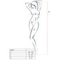 PASSION - WOMAN BS038 BODYSTOCKING BLANCO TALLA ÚNICA