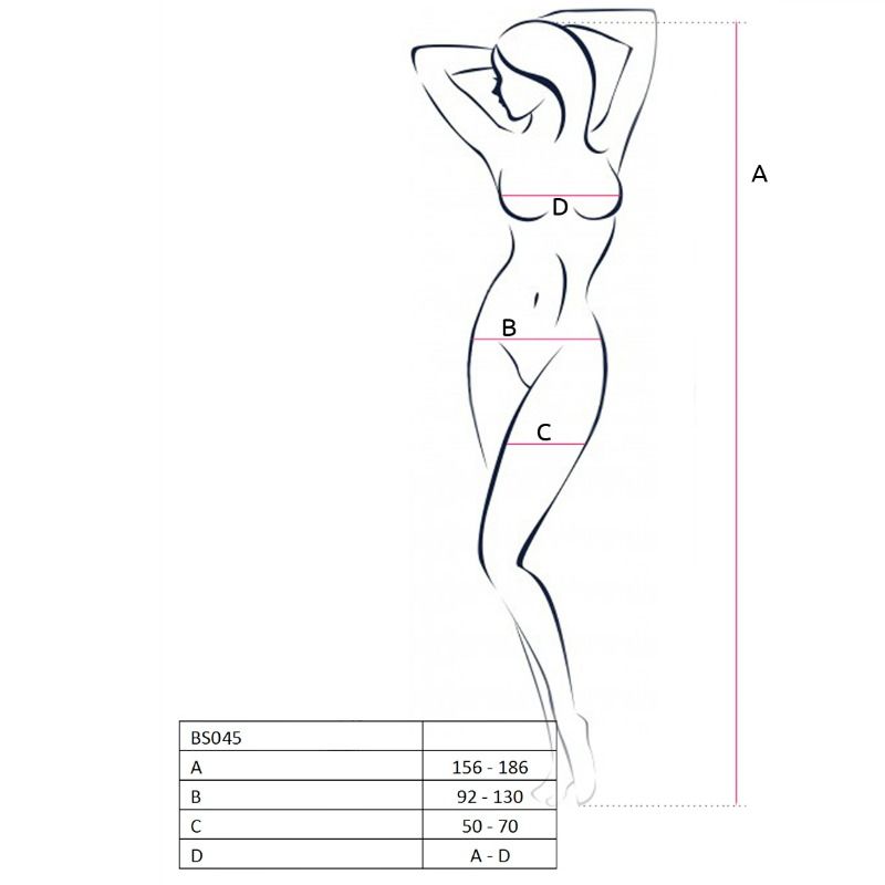 Comprar PASSION Woman BS045 Bodystocking Negro Talla Única – Diseño En Red Para Sensación De Libertad-Noxtic