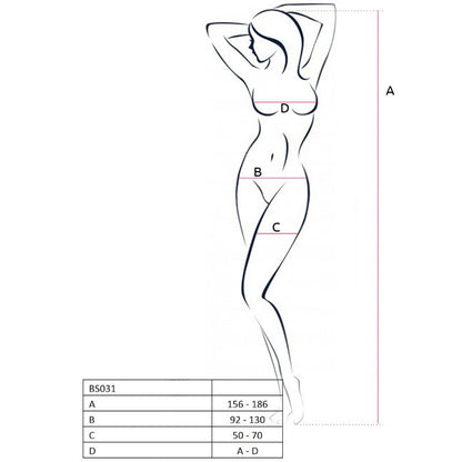 Comprar PASSION Woman BS031 Bodystocking Blanco Talla Única – Lencería Elegante Con Diseño Atractivo Para Comodidad Sensual-Noxtic