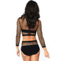 Comprar LEG AVENUE Set Dos Piezas Manga Larga En Red Talla Única – Ropa Íntima Elegante Con Diseño Seductor-Noxtic