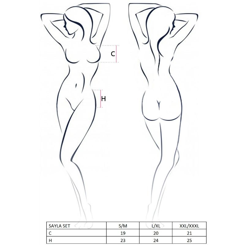 Passion Woman Sayla Set Nero Taglia S/M – Elegante Completo Intimo per Comfort e Stile