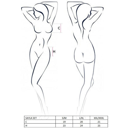 Passion Woman Sayla Set Nero Taglia S/M – Elegante Completo Intimo per Comfort e Stile