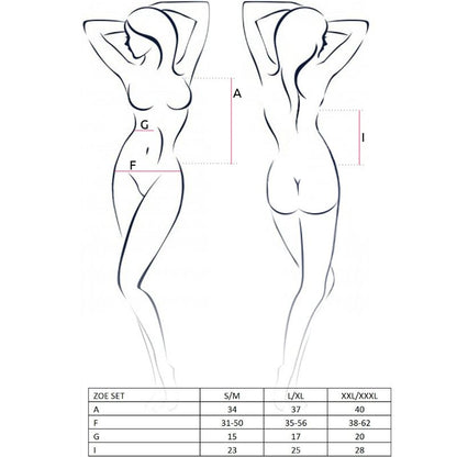 Comprar Passion Woman Zoe Set Talla S/M – Conjunto Con Diseño Elegante Para Máxima Comodidad-Noxtic