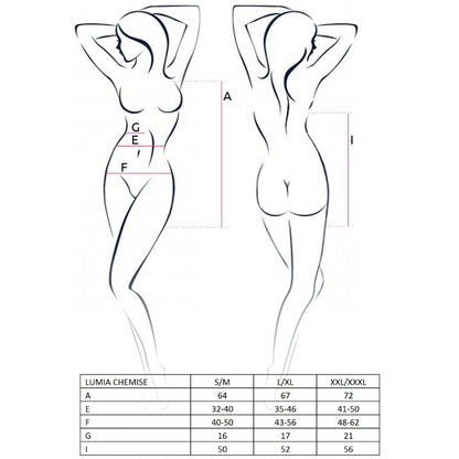 PASSION Woman Lumia Chemise Negro Talla S/M – Diseño Elegante Con Comodidad Ideal