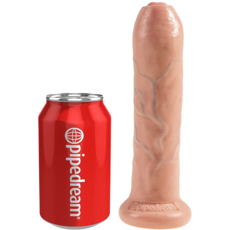 KING COCK Dildo Realistico Naturale Non Tagliato 21 cm – Design Dettagliato per un'Esperienza Unica