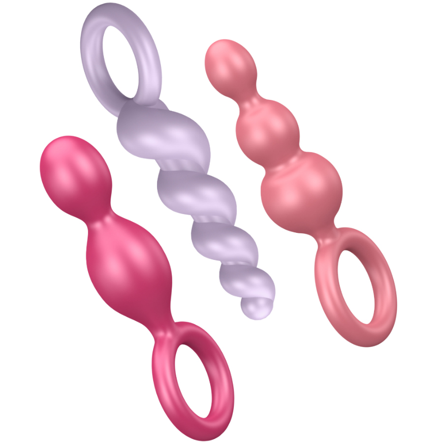 Comprar Satisfyer Set De Plugs Anales Tricolor – Diversión Sensorial En Tres Tamaños Diferentes-Noxtic