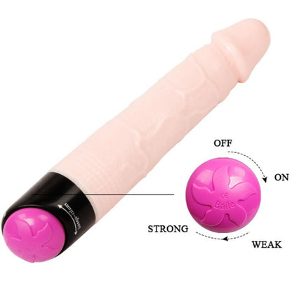 BAILE Colorful Sex Vibrador 24 CM – Diseño Realista Con Vibración y Rotación Para Placer Versátil
