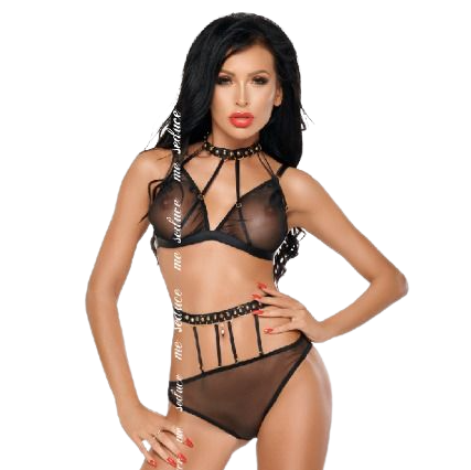 Comprar ME-SEDUCE Dotty Set Dos Piezas Negro S/M – Lencería Elegante Para Comodidad Y Estilo-Noxtic