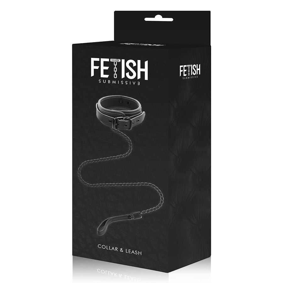 Fetish Submissive Collar Con Cadena – Accesorio Elegante Con Forro De Neopreno Para Estilo Y Comodidad
