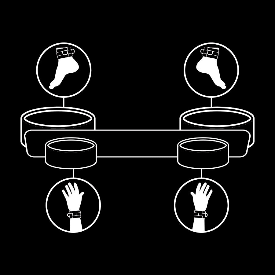 FETISH SUBMISSIVE - BONDAGE SPREADER BAR WITH NOPRENE LINED