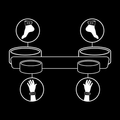 FETISH SUBMISSIVE - BONDAGE SPREADER BAR WITH NOPRENE LINED