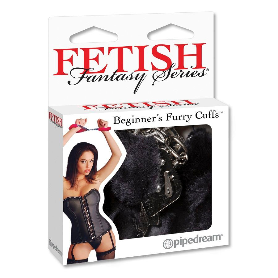 Comprar Fetish Fantasy Series Esposas Negras – Suaves y Cómodas Con Cadena de Acero Cromado-Noxtic