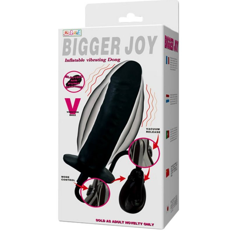 BAILE Bigger Joy Dildo Hinchable – Dildo Inflable Con Vibración Para Nuevas Sensaciones