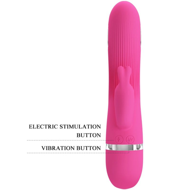 PRETTY LOVE Flirtation Ingram – Vibratore a forma di coniglio con stimolazione elettrica e 7 funzioni di vibrazione