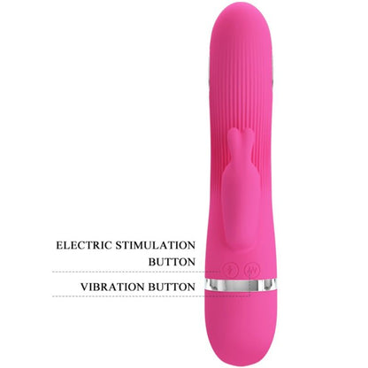 PRETTY LOVE Flirtation Ingram – Vibratore a forma di coniglio con stimolazione elettrica e 7 funzioni di vibrazione