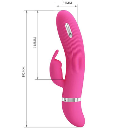 PRETTY LOVE Flirtation Ingram – Vibratore a forma di coniglio con stimolazione elettrica e 7 funzioni di vibrazione