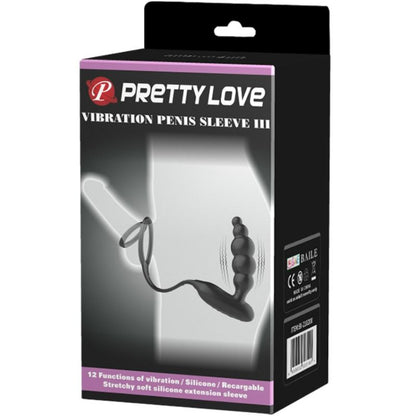 PRETTY LOVE Anillos Con Plug Vibrador – Estimulación Innovadora Para Un Placer Único