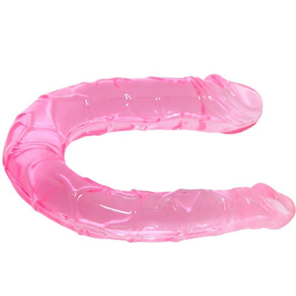 BAILE Double Pink Dong – Dildo compatto traslucido per doppia stimolazione