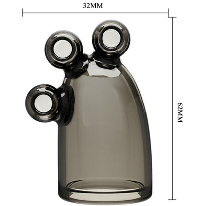 BAILE Funda Vibradora Crystal Cap II – Estimulador Interno Con Balas Vibrantes Ajustables