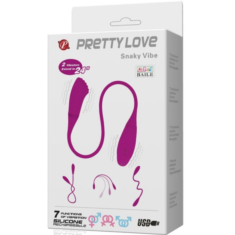 Comprar PRETTY LOVE Smart Snaky Vibe – Vibrador Con Doble Motor Para Estimulación Personalizada-Noxtic