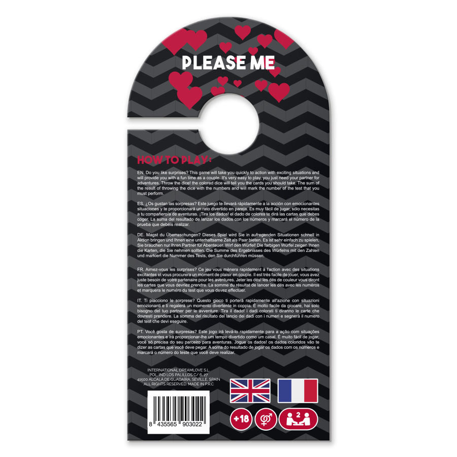 ARIA - PLEASE ME PLAY CARDS + 3 DICE