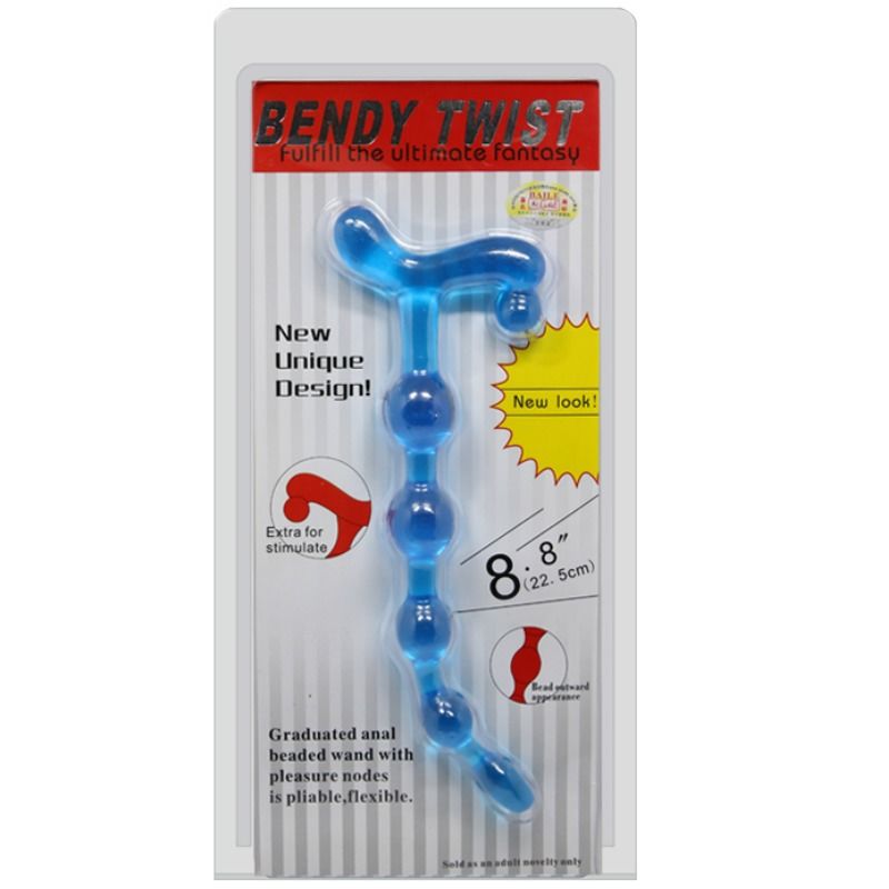 Comprar BAILE Bendy Twist Bolas Anales Azul – Diseño Flexible Para Comodidad Sensacional-Noxtic
