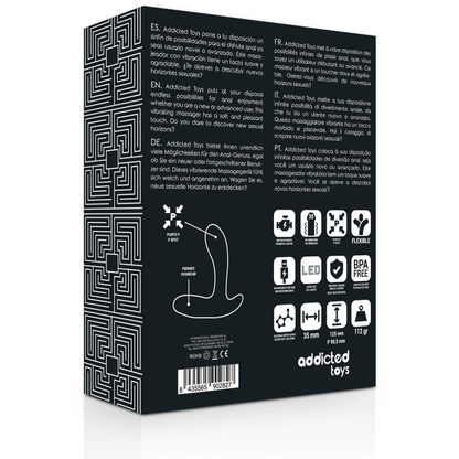 Comprar ADDICTED TOYS Masajeador Anal Vibrante Negro – Diseño Elegante Con Motores Dual Para Estimulación Personalizada-Noxtic