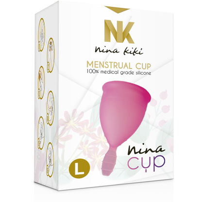 Coppetta mestruale Nina Kikí rosa taglia L – Silicone medico ecologico per un comfort duraturo