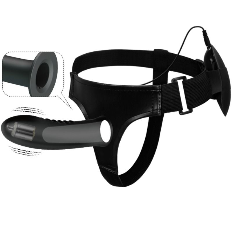 PRETTY LOVE - MYRON STRAP-ON CON VIBRAZIONE E DILDO CAVO