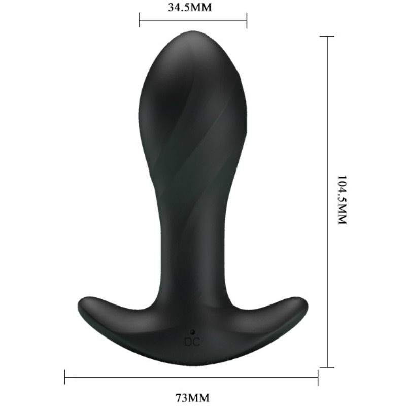 PRETTY LOVE Vibrador Anal Negro – Diseño Elegante Para Exploración Sensual