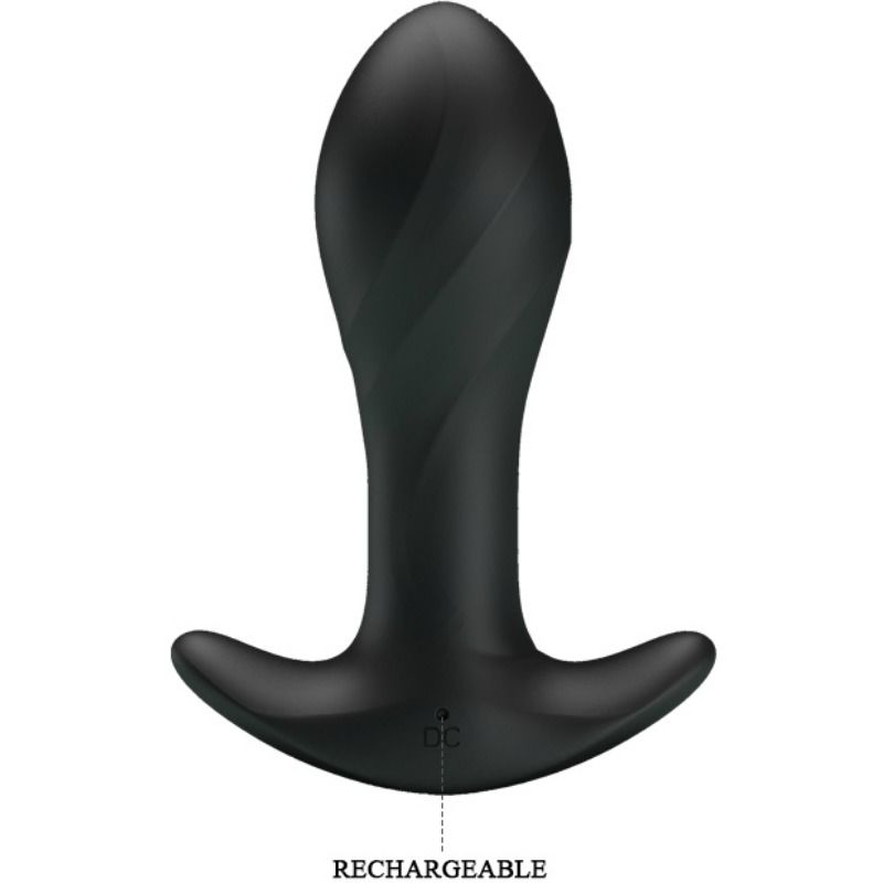 PRETTY LOVE Vibrador Anal Negro – Diseño Elegante Para Exploración Sensual