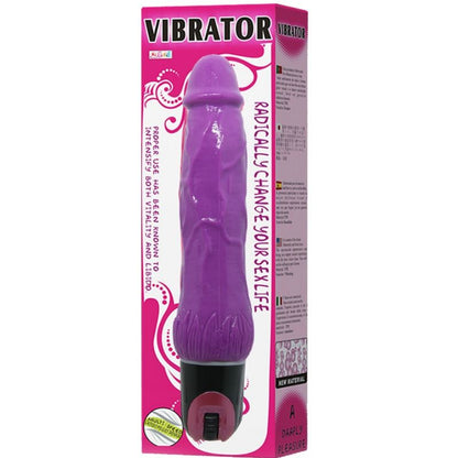 BAILE Vibrador Multivelocidad Morado – Diseño Texturado Con Eje Venoso Para Placer Intenso