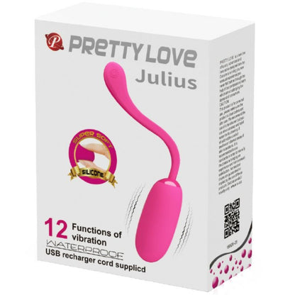 PRETTY LOVE Smart Julius – Uovo vibrante discreto con 12 modalità di vibrazione