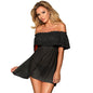 Comprar SUBBLIME Set Vestido Corto Y Tanga Negro S/M – Conjunto Elegante Para Sensación De Confianza Y Comodidad-Noxtic