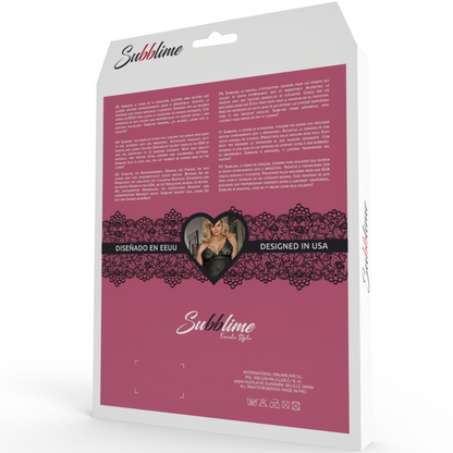 Comprar SUBBLIME Teddy Y Antifaz Negro Talla Grande – Lencería Elegante Para Sensación Seductora-Noxtic