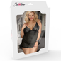 SUBBLIME - BLACK DRESS-TOP AND THONG SET PLUS SIZE