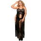 Comprar SUBBLIME Set Dress-Top Y Tanga Negro Talla Grande – Lencería Elegante Con Comodidad Sofisticada-Noxtic