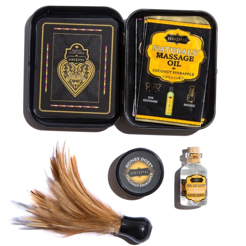 Comprar KAMASUTRA Weekender Tin Kit Coco Y Piña – Kit Elegante Para Escapadas Románticas-Noxtic