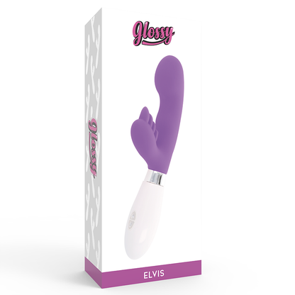 Comprar GLOSSY Rabbit Elvis Lila – Masajeador De Silicona Con 10 Funciones Y Diseño Ergonómico-Noxtic