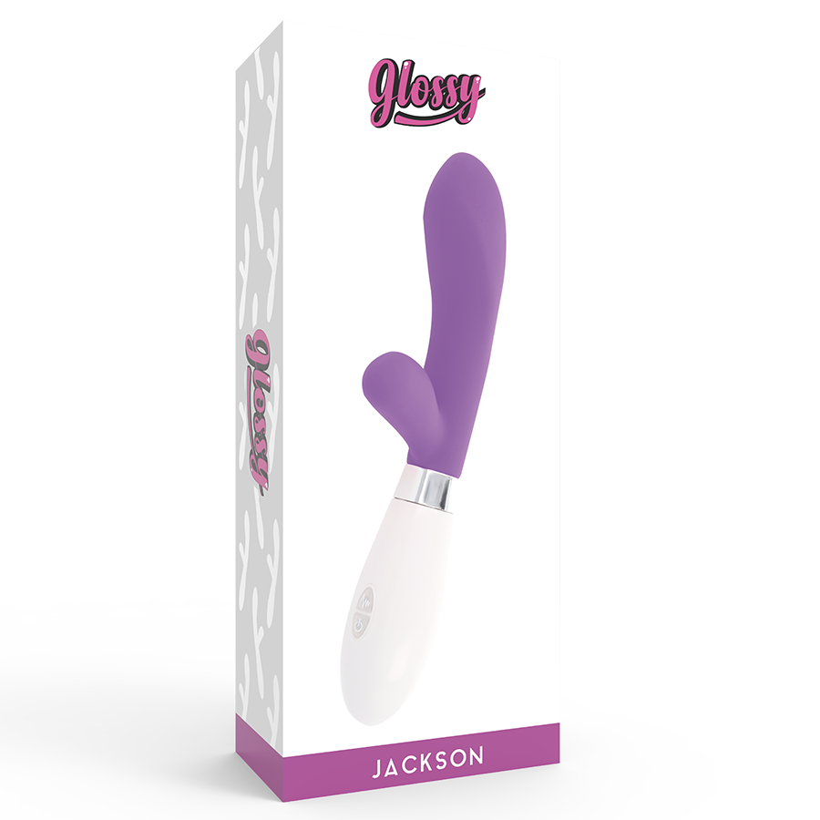 Comprar GLOSSY Jackson Rabbit Lila – Juguete Ergonómico De Silicona Médica Para Placer Personal-Noxtic
