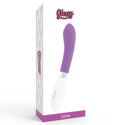 Vibratore GLOSSY John Purple – Vibratore dal design ergonomico curvo per il piacere intimo
