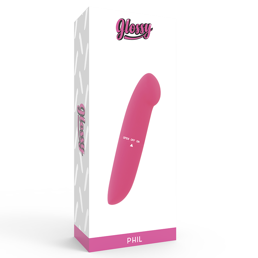Vibratore GLOSSY Phil Pink – Design elegante e discreto per il benessere personale