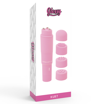 Comprar GLOSSY Pocket Kurt Rosa – Masajeador Compacto Con Diseño Elegante-Noxtic