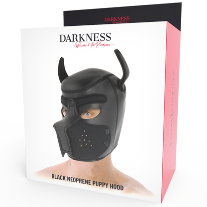 DARKNESS Máscara Perro Neopreno Con Hocico Extraíble M – Diseño Confortable Para Experiencias Fetish