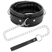 Comprar DARKNESS Collar Con Cadena – Diseño Ergonómico En Cuero Suave Para Placer Con Estilo-Noxtic