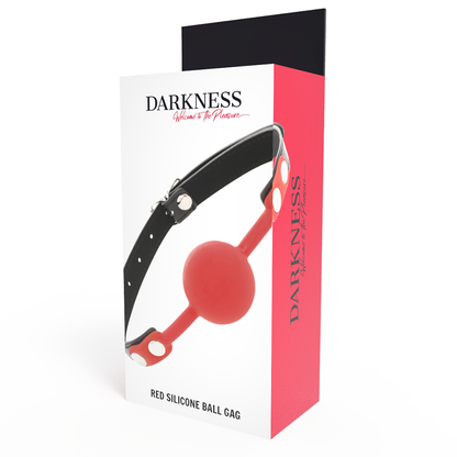 DARKNESS Mordaza Silicona Roja – Diseño Confortable Para Juegos de Placer